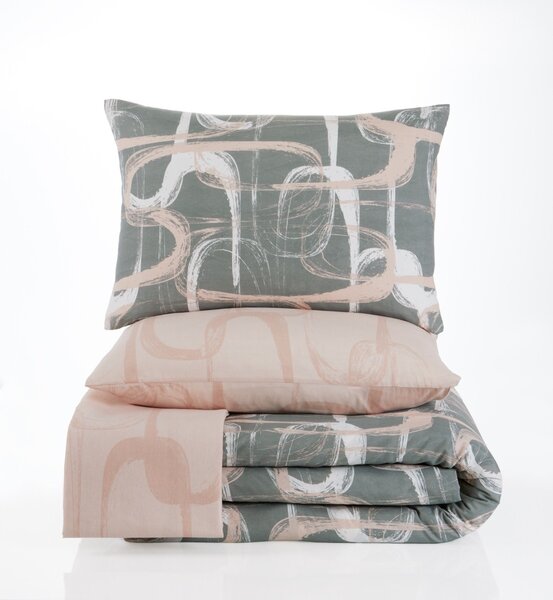 Parure de lit grise TROY 240 x 220 cm