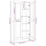 vidaXL Armoire à vitrine Chêne brun 82 5x30 5x185 5cm Bois ingénierie