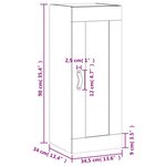 vidaXL Armoire murale chêne marron 34 5x34x90 cm bois d'ingénierie