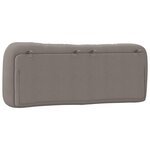 vidaXL Coussin de tête de lit taupe 140 cm tissu