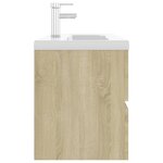 vidaXL Armoire d'évier lavabo intégré chêne sonoma bois d'ingénierie