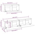 vidaXL Meubles TV 3 Pièces Bois massif de pin