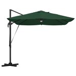 vidaXL Parasol déporté vert Vert Polyester  Métal Grand Hauteur réglable