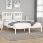 vidaXL Cadre de lit sans matelas blanc bois massif 120x200 cm