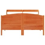 vidaXL Cadre de lit sans matelas cire marron 120x190cm bois pin massif