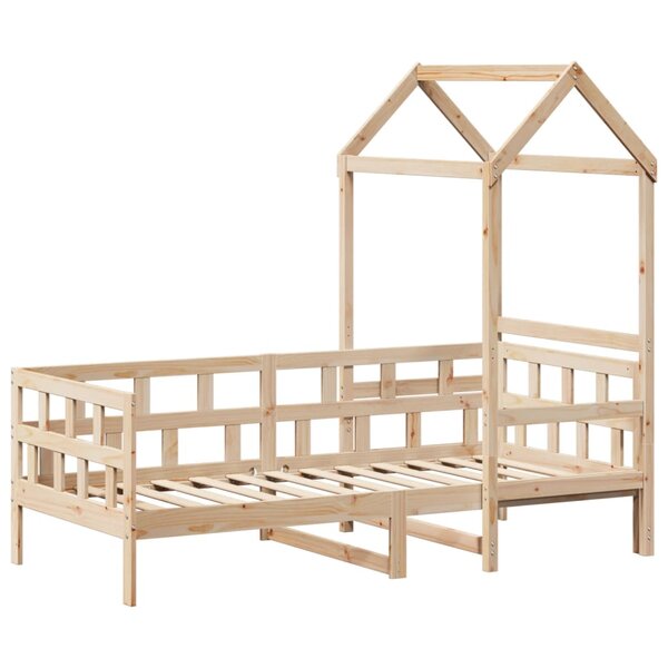 vidaXL Lit de jour avec toit 90x200 cm bois de pin massif