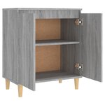 vidaXL Buffet Sonoma gris 60x35x70 cm Bois d'ingénierie