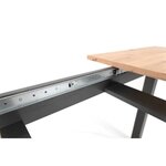 Table à manger extensible - chêne sonoma et anthracite - 160-200 cm - DENVER