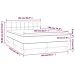 vidaXL Sommier à lattes de lit avec matelas Crème 140x190 cm Tissu