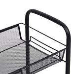 vidaXL Chariot de cuisine à 5 niveaux Noir 46x26x105 cm Fer