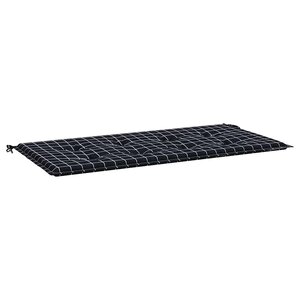 vidaXL Coussin de banc de jardin carreaux noir 120x50x4cm tissu oxford