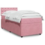 vidaXL Sommier à lattes de lit et matelas Rose 80x200 cm Velours