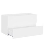 vidaXL Armoire d'évier avec lavabo intégré Blanc Bois d'ingénierie