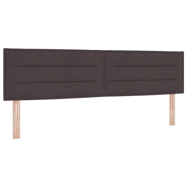 vidaXL Tête de Lit Design Lignes Marron Foncé 90 cm Tissu
