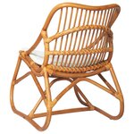 vidaXL Chaise en rotin Marron clair Lin