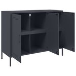 vidaXL Buffet anthracite 100 5x39x79 cm acier laminé à froid