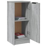vidaXL Buffets 2 Pièces Sonoma gris 30x30x70 cm Bois d'ingénierie