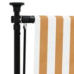 vidaXL Store roulant d'extérieur orange et blanc 150x270cm tissu acier