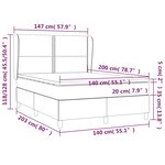 vidaXL Sommier à lattes de lit avec matelas Cappuccino 140x200 cm