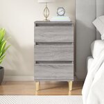 vidaXL Table de chevet sonoma gris 40x35x70 cm bois d'ingénierie