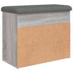 vidaXL Banc à chaussures sonoma gris 62x32x50 cm bois d'ingénierie