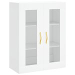 vidaXL Buffet haut Blanc 69 5x34x180 cm Bois d'ingénierie