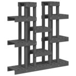 vidaXL Support à plantes Gris 104 5x25x109 5 cm Bois massif de pin