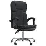 Chaise fauteuil siège pivotante de inclinable de bureau informatique étude similicuir noir 02_0024262