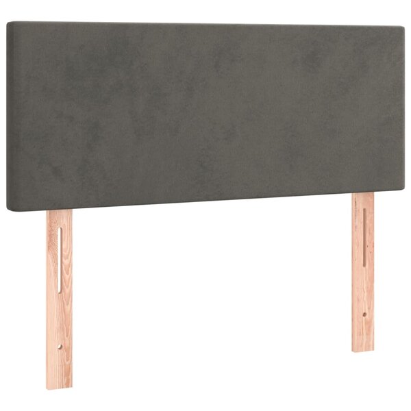 vidaXL Tête de lit Gris foncé 90x5x78/88 cm Velours