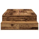 vidaXL Lit de rangement en vieux bois 100x200 cm