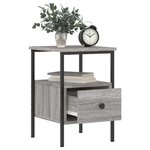vidaXL Tables de chevet 2 Pièces sonoma gris 34x36x50cm bois d'ingénierie
