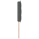 vidaXL Tête de lit LED Design Lignes Gris Foncé 100 cm Tissu