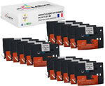 15 ruban etiqueteuse compatible tze131 tze-131 pour brother p touch - 12mm x 8m noir sur transparent