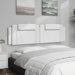 vidaXL Coussin de tête de lit blanc 180 cm similicuir