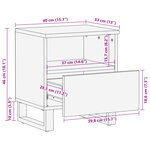 vidaXL Tables de chevet 2 Pièces 40x34x46 cm bois d'acacia massif