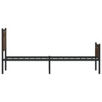 vidaXL Cadre de lit en métal sans matelas chêne marron 90x200 cm