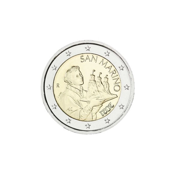 Monnaie 2 euros face commune saint marin 2021