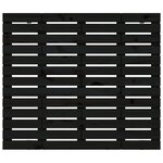 vidaXL Tête de lit murale Noir 146x3x91 5 cm Bois massif de pin
