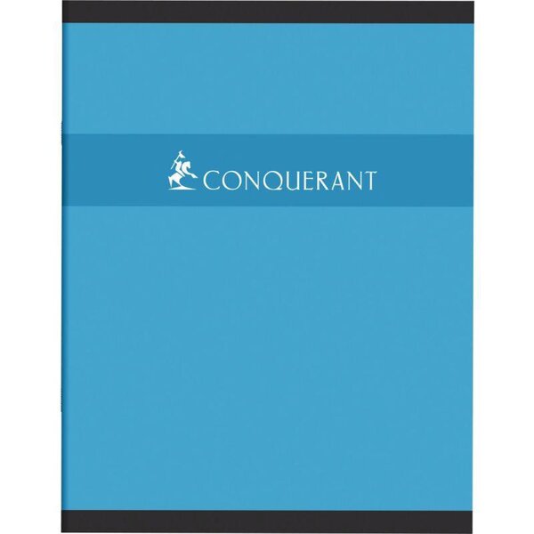 Cahier piqûre 32 pages seyès 70 g  couverture carte  format 17 x 22 cm CONQUERANT
