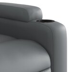 vidaXL Fauteuil de massage inclinable électrique gris similicuir