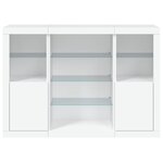 vidaXL Buffets avec lumières LED 3 Pièces blanc bois d'ingénierie