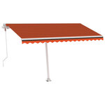 vidaXL Auvent automatique sur pied 400x350 cm Orange/marron