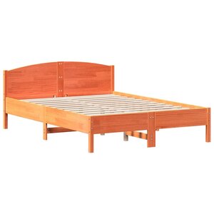 vidaXL Cadre de lit sans matelas cire marron 120x200cm bois pin massif