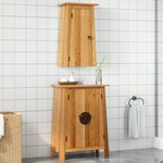 vidaXL Ensemble de meubles de salle de bain 2 Pièces bois de pin massif