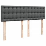 vidaXL Sommier à lattes de lit avec matelas Gris foncé 160x200cm Tissu