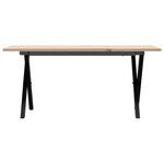 vidaXL Table basse cadre en X 100x50x45 cm bois de pin massif et fonte