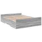 vidaXL Cadre de lit avec tiroirs sans matelas sonoma gris 120x200 cm