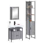 vidaXL Ensemble de meubles de salle de bain 3 Pièces Sonoma gris