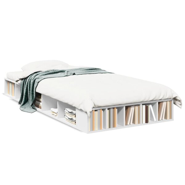 vidaXL Cadre de lit sans matelas blanc 90x200 cm