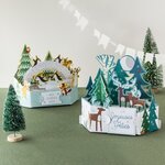 Carte de voeux noël pop up 3d - feu d'artifice - draeger paris
